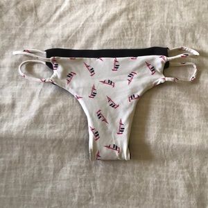 Reversible thong handmade bikini bottom